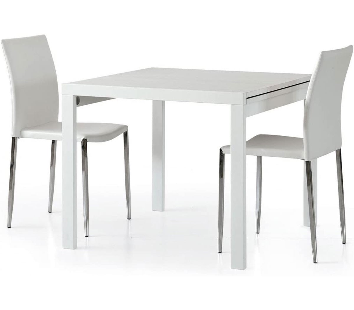 Tavolo Quadrato Bianco Frassinato