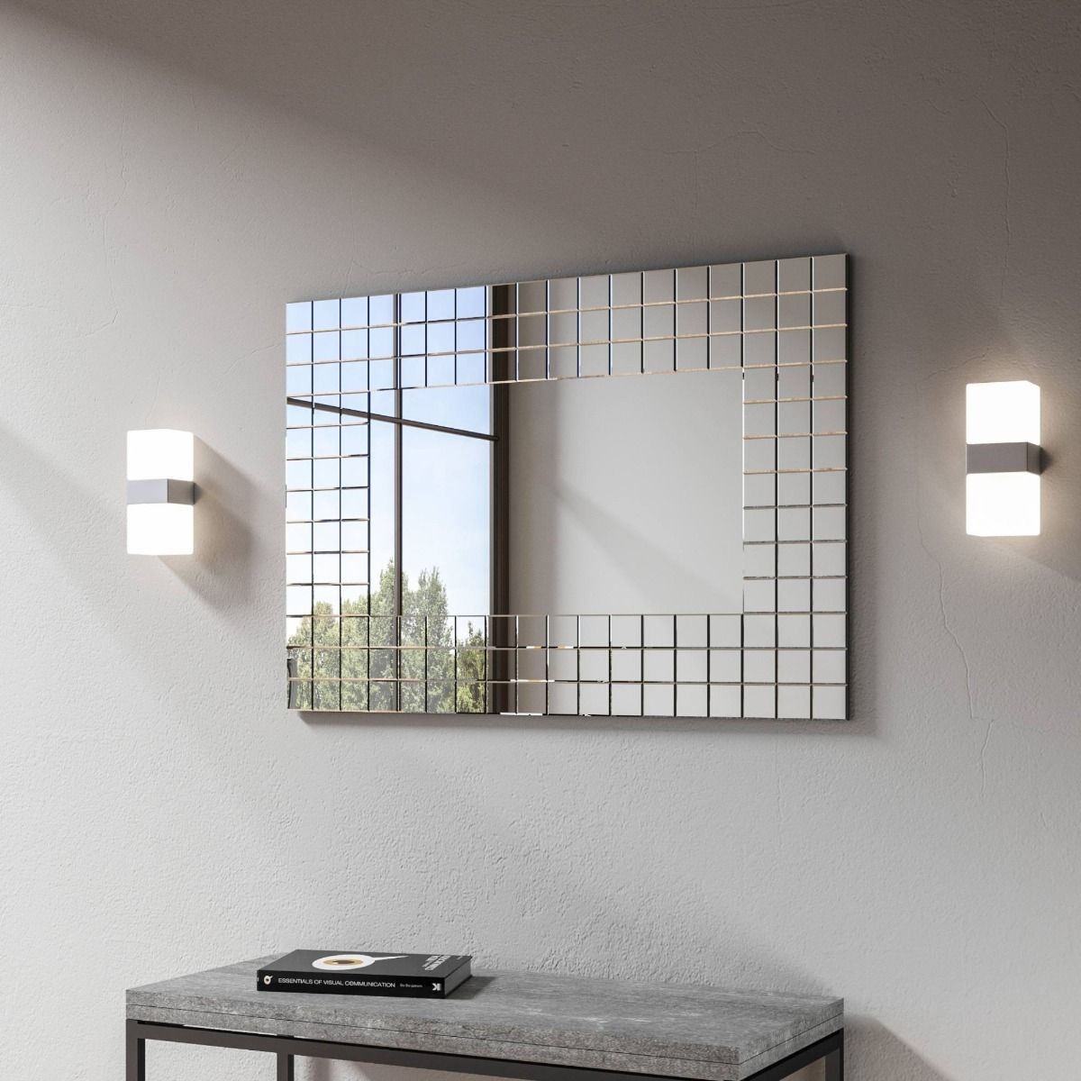 Specchio con Cornice Moderna Argento