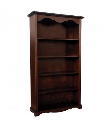 Libreria in legno classica 4 ripiani Noce