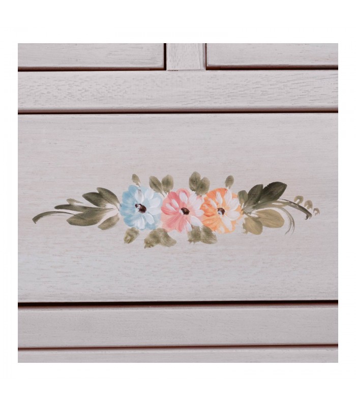4 Casse Decorative In Legno Massello Con Manici - Stile Rustico Vintage Per Soggiorno E Cucina - Imbiancato