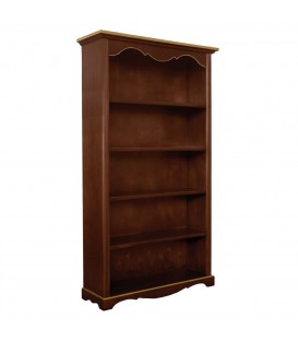 Libreria classica in legno 4 ripiani zoccolo aperto