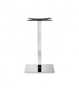 Base Colonna Slim con Basamento Piatto – Acciaio Cromato Lucido