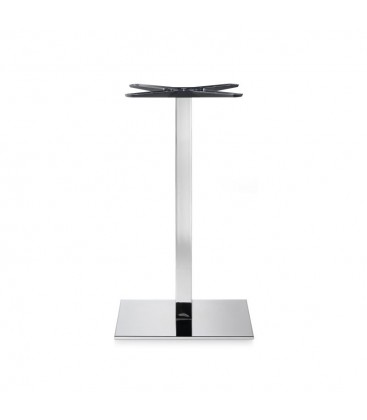 Base Colonna Slim con Basamento Piatto – Acciaio Cromato Lucido