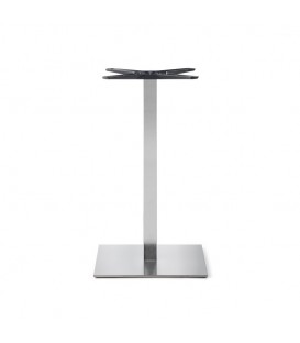 Base Colonna Slim con Basamento Piatto – Acciaio Satinato