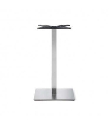 Base Colonna Slim con Basamento Piatto – Acciaio Satinato