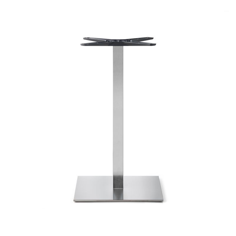 Base Colonna Slim con Basamento Piatto – Acciaio Cromato Lucido