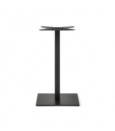 Base in Acciaio Colonna Slim con Basamento Piatto – Nero Bucciato
