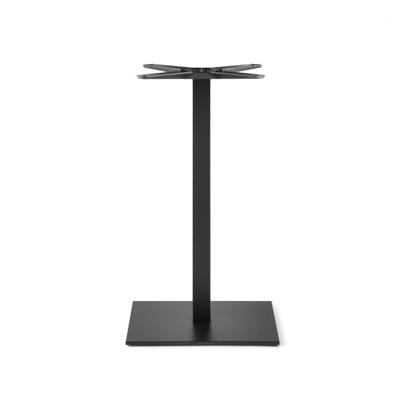 Base in Acciaio Colonna Slim con Basamento Piatto – Nero Bucciato