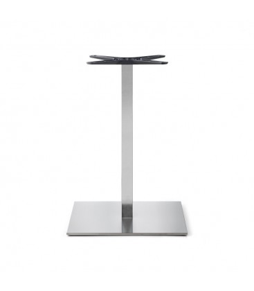 Base Colonna Slim con Basamento Piatto – Acciaio Satinato