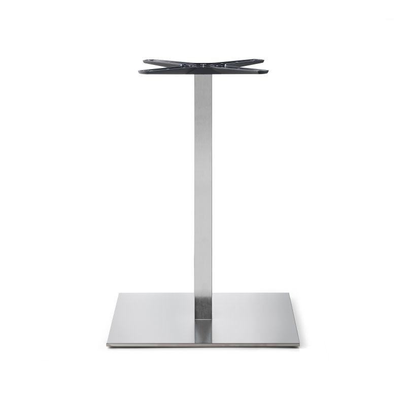 Base Colonna Slim con Basamento Piatto – Acciaio Satinato