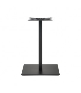 Base in Acciaio Colonna Slim con Basamento Piatto – Nero bucato