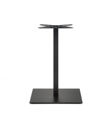 Base in Acciaio Colonna Slim con Basamento Piatto – Nero bucato