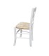 Sedia in legno massello modello Croce seduta paglia - Bianco