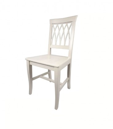 Sedia in legno modello Treccia seduta massello - Bianco