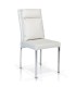 Sedia-moderna- Ecopelle-bianco-struttura-metallo-cromo