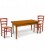 Set Tavolo da cucina 160 x 85 allungabile + 6 Sedie Legno massello