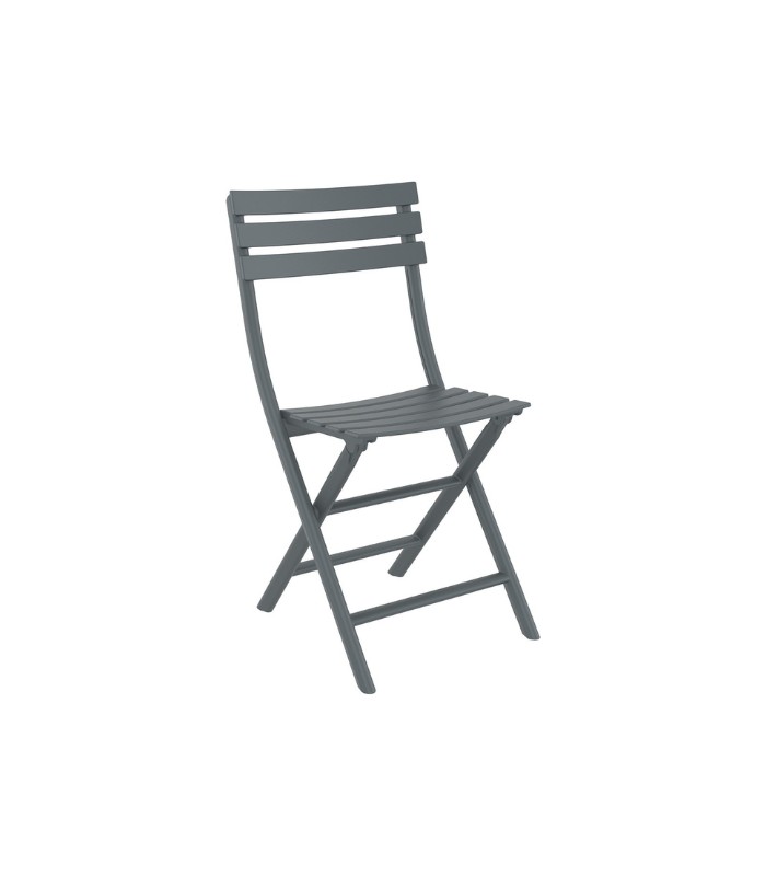 Sedia Pieghevole da Esterno in Polipropilene grigio antracite