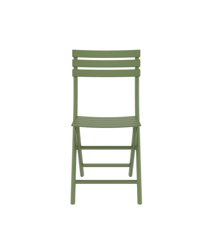 Sedia Pieghevole Verde Per Giardino - Polipropilene, Leggera E Multiposizione - Foto 5