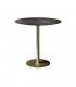 Base Tavolo con Colonna Sottile e Basamento Tondo Piatto - Ottone Antico