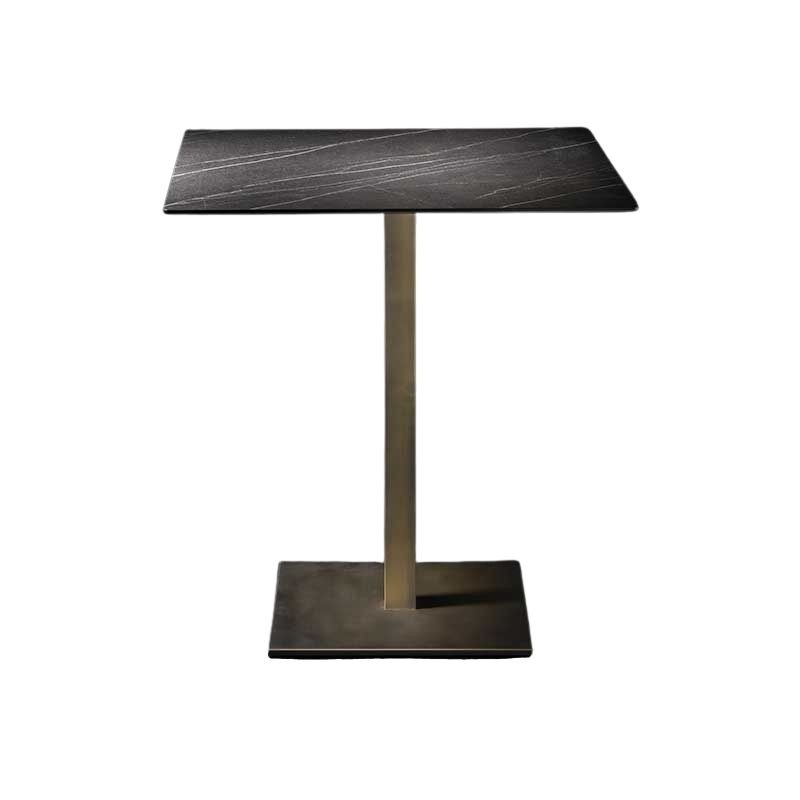 Base in Acciaio Colonna Slim con Basamento Piatto – Ottone Antico