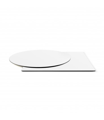 Piano Quadrato per Tavolo in HPL Bianco 10 mm