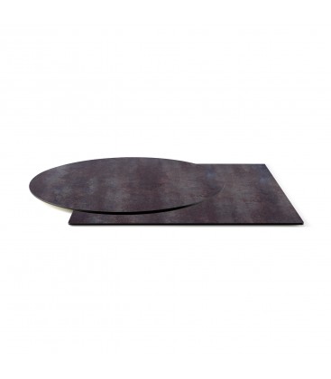 Piano Rotondo per tavolo in HPL Corten