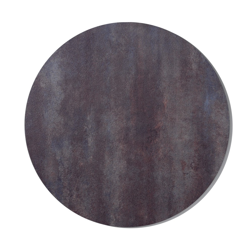 Piano Rotondo per tavolo in HPL Corten