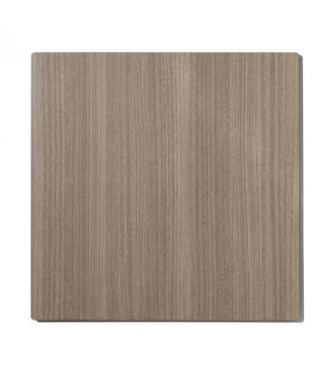 Tavolo da Ristorante Base Quadrata in Ferro Piano Rovere Nodato