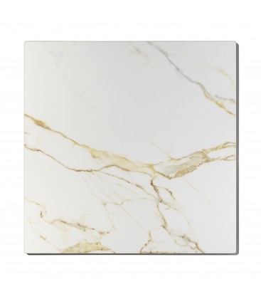 Piano per tavolo in Gres Porcellanato effetto Calacatta Gold