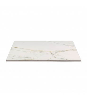 Piano per tavolo in Gres Porcellanato effetto Calacatta Gold