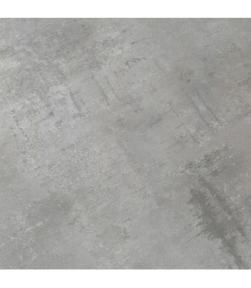 Tavolo Base in Metallo Nero e Piano Finitura Grigio Cemento con 2 allunghe