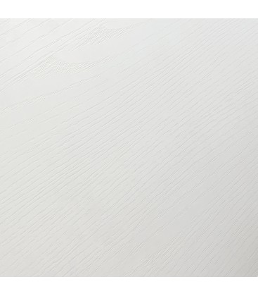Tavolo Base in Metallo Bianco e Piano Finitura Bianco Frassinato con 2 allunghe