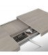 Tavolo Base in Metallo Bianco e Piano Finitura olmo con 2 allunghe
