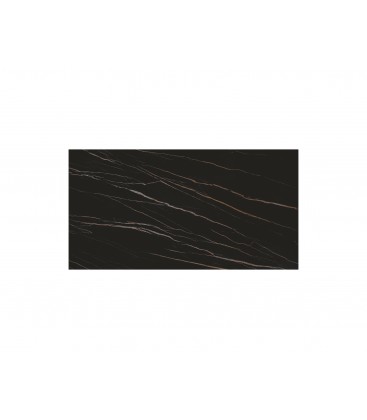Tavolo Allungabile con Base in Metallo Bronzo e Piano in Ceramica Nero Opaco