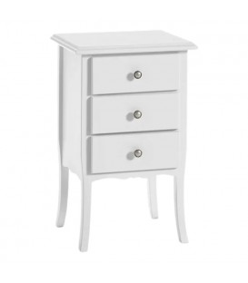 Comodino in legno Shabby Chic Bianco