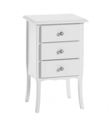Comodino in legno Shabby Chic Bianco