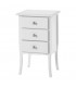 Comodino in legno Shabby Chic Bianco