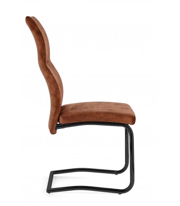 Sedia Thelma in Velluto Ruggine