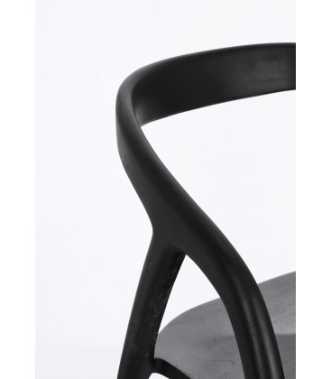Sedia Dotty con braccioli Nero