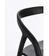 Sedia Dotty con braccioli Nero