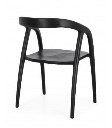 Sedia Dotty con braccioli Nero