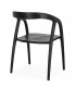 Sedia Dotty con braccioli Nero