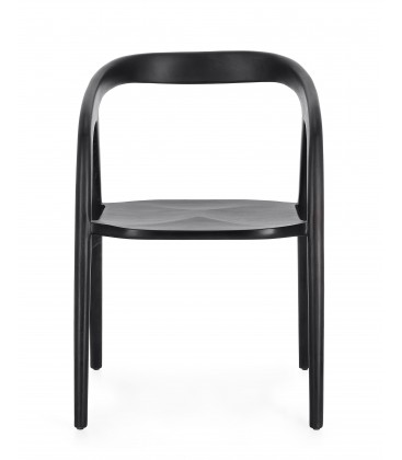 Sedia Dotty con braccioli Nero