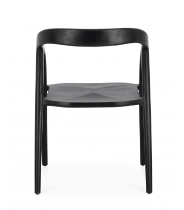 Sedia Dotty con braccioli Nero