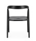 Sedia Dotty con braccioli Nero