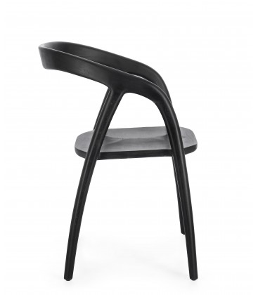 Sedia Dotty con braccioli Nero