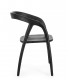 Sedia Dotty con braccioli Nero