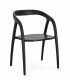 Sedia Dotty con braccioli Nero