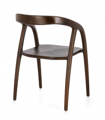 Sedia Dotty con Braccioli Marrone