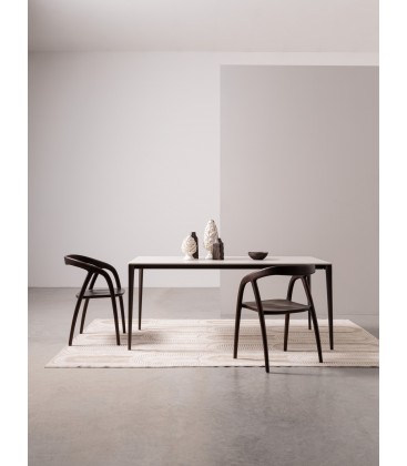 Sedia Dotty con Braccioli Marrone